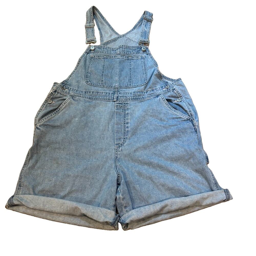 Vintage 90s Grunge Gap Denim Shortalls Womens Large Industrial Country Overalls